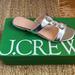 J. Crew Shoes | Nib Mirror Embellished J Crew Sandal | Color: Silver | Size: 10