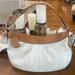 Coach Bags | Coach White Satchel Hand Bag With Tan Trim | Color: White | Size: Os