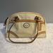 Coach Bags | Coach Monogram Logo Handbag Cream Patent Leather Large Satchel Shoulder Bag | Color: Cream/Tan | Size: Os