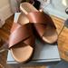 Madewell Shoes | Madewell | Louisa Crisscross Slides, English Saddle Brown Leather Size 10 | Color: Brown | Size: 10