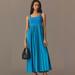 Anthropologie Dresses | New Anthropologie Mare Mare Pleated Maxi Dress Cobalt Blue Size M $180 Nwt | Color: Blue | Size: M