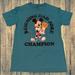 Disney Shirts | Disney Mickey Mouse Happy Fathers Day Shirt Reigning Dad Joke Champ Funny Minnie | Color: Black/Blue | Size: S