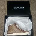 Coach Shoes | Coach Original Signature Clip High Top Shoes | Color: Brown/Cream | Size: 9.5