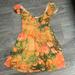 Urban Outfitters Dresses | Floral Uo Mini Dress | Color: Green/Orange | Size: S