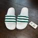 Adidas Shoes | - Adidas Adilette Slide Sandal - Size 9 Men’s Nwt | Color: Green/White | Size: 9