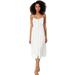 Madewell Dresses | Madewell Linen-Blend Cami Button-Front Midi Dress, Size 12 | Color: White | Size: 12
