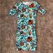 Lularoe Dresses | Bogoho Lularoe Floral Knee Length Dress | Color: Blue/Orange | Size: 3x