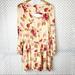 Anthropologie Dresses | Euc Rahi Cali Floral Cutout Back Ruffle Dress | Color: Cream/Pink | Size: S