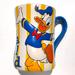 Disney Kitchen | Disney Store Donald Duck Mug Donald Stripes 3d Large 5” Ceramic As Is Pre-Owned | Color: Blue/Yellow | Size: Os