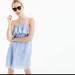 J. Crew Dresses | J. Crew Linen Blend Chambray Eyelet Summer Dress - Xxs | Color: Blue/White | Size: Xxs