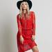 Free People Dresses | Free People Dress Luna Lace In Pimento Size M | Color: Orange/Red | Size: M