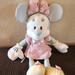 Disney Toys | Disney Large Seersucker Minnie Mouse Pink Blue Yellow Strip Plush Stuff Doll Toy | Color: Blue/Pink | Size: (Os) Children