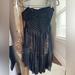 Free People Dresses | Free People Dark Fairy Velvet And Lace Dress Size 10 | Color: Black/Cream | Size: 10