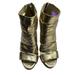 Michael Kors Shoes | Michael Kors Gisele Platform Heel Gold Metallic Leather 9m #Sb7 | Color: Gold | Size: 9