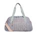 Adidas Bags | Adidas Graphic Duffle Travel Bag Light Gray With Pink And Mint Accents | Color: Gray/Pink | Size: Os