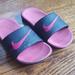 Nike Shoes | Girls Nike Slides | Color: Black/Pink | Size: 1bb