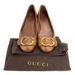Gucci Shoes | Gucci 100% Authentic Brown Leather Gold Interlocking Gg Flats | Color: Brown/Gold | Size: 7 Us / 37 Eu