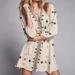 Free People Dresses | *Nwot* Free People Star Gazer Embroidered Dress, Size Xs, Beige | Color: Cream/Tan | Size: Xs