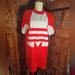 Adidas Dresses | Adidas Three Leaf Red Classic Short Sleeve Dress, Size Medium | Color: Red/White | Size: M
