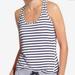 Athleta Tops | Athleta Chi Navy Blue & White Striped Racerback Tank Topthe | Color: Blue/White | Size: S