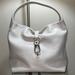 Dooney & Bourke Bags | Euc - Dooney & Bourke Pebble Grain Leather Logo Lock Bag | Color: White | Size: Os