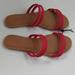 J. Crew Shoes | J. Crew Seaside Strappy Summer Flats Sandals 10 Red | Color: Red | Size: 10