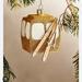 Anthropologie Holiday | Anthroliving Holiday Christmas Tree Ornament Ski Gondola Glass Gold Anthropologi | Color: Gold | Size: Os