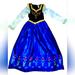 Disney Costumes | Disney Frozen Anna Costume Dress Child Medium M 8-10 Halloween | Color: Black/Blue | Size: M 8-10