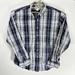 J. Crew Shirts | J Crew Button Up Shirt Men Xl White Blue Plaid Long Sleeves 100% Cotton Preppy | Color: Blue | Size: Xl