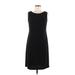 R&M Richards Casual Dress - Sheath: Black Solid Dresses - Women's Size 8