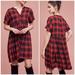 Anthropologie Dresses | Anthropologie 11.1 Tylho Rayon Mona Plaid Dress, Size Xs | Color: Red | Size: Xs