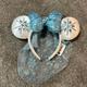 Disney Accessories | Disney Frozen Elsa Snowflake Minnie Mouse Ears Headband | Color: Blue/White | Size: Osg