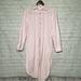Free People Dresses | Free People Striped Button Down Shirt Dress High Slits Pink White Sz Xs | Color: Pink/White | Size: Xs