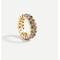 J. Crew Jewelry | J Crew Crystal Bezel Ring Multi Color Colorful Gold Plated Ring Statement Ring 6 | Color: Gold/Pink | Size: 6