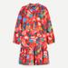 J. Crew Dresses | J.Crew Swingy Cover-Up Dress In Red Painted Floral, Size Xxs Item Ao995 | Color: Blue/Red | Size: Xxs