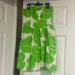 Lilly Pulitzer Dresses | Green, Strapless, Lily Pulitzer Dress | Color: Green/White | Size: 6