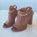 Coach Shoes | *Coach* / Leanna Slingback Gold Chain High Heels / Sz 8 | Color: Brown/Gold | Size: 8