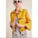 Anthropologie Jackets & Coats | Anthropologie Jacket | Nora Flounce-Sleeved Trucker Jacket | Color: Gold/Yellow | Size: Xs