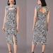 Anthropologie Dresses | Anthropologie Jacquard Cut-Out Midi Dress, Size Xs. | Color: Black/White | Size: Xs