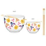 Disney Dining | Disney Winnie The Pooh Ceramic Ramen Bowl With Chopsticks | Color: White/Yellow | Size: Os