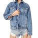 Free People Jackets & Coats | Free People X Sandrine Rose Nwt Denim Jacket Size Medium In Medium Blue Wash | Color: Blue | Size: M