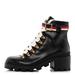 Gucci Shoes | Gucci Calfskin Sylvie Web Womens Lace Up Combat Boots 37 | Color: Black | Size: 7