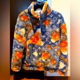 Louis Vuitton Jackets & Coats | Louis Vuitton Jacquard Camo Fleece Blouson | Medium | Authentic | Color: Blue/Orange | Size: M