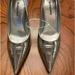 Burberry Shoes | Burberry Aubri Croc Leather Silver Heels Pumps Shoes Eu 36 | Color: Silver | Size: 6