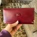 Burberry Bags | Burberrys Vintage, Classic Checkbook, Cover Wallet In Rich Burgundy | Color: Gold/Red | Size: Os