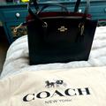 Coach Bags | Coach Tatum Carryall. Never Used. Still In Dust Bag. Rich Red And Black Leather | Color: Black/Red | Size: Os