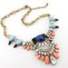 J. Crew Jewelry | J. Crew Pendant Statement Necklace Midnight Blue And Coral | Color: Blue/Pink | Size: Os