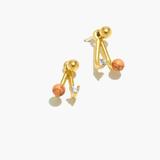 Madewell Jewelry | Madewell Coral Ear Jacket Stud Earrings | Color: Gold/Orange | Size: Os