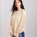 Anthropologie Tops | Anthropologie Blu Pepper Cream Long Balloon Lace Sleeve Textured Top | Color: Cream | Size: L