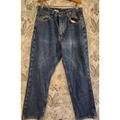 Carhartt Jeans | Carhartt Flannel Lined Relaxed Fit Straight Leg Denim Blue Jeans Size 34/32 | Color: Blue/Gray | Size: 34